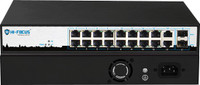 HIFOCUS HF-SGFH16-300W 16PORT GIGA POE WITH 2 UPLINK GIGA PORT AND 1 SFP PORT Network Switch(Black)