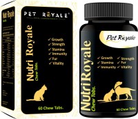 Pet Royale Dog Multivitamin Tablet | Pet Health Supplement | Dog Bone Builder | Dog Calcium Chew Tablets | Dog Bad Breath Medicine | Dog Growth Supplement (1 x 60 Tablets) Pack of 1 Pet Health Supplements(500 mg)