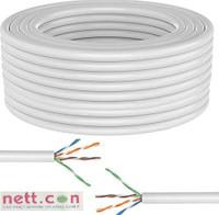nettcon Cat6e Ethernet Cable Bundle 300 Meter-Gigabit, Copper Network Interface Card(Grey)