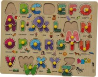 lefan abcd wooden Alphabet Letters and Animal , All items printed with image , Jigsaw Preschool & Playgroup Educational Puzzle kids toys for age 3 to 5 year baby boys & girls , childs easy activity learning board game for kindergarten Childrens Children 27 pcs(1 Pieces)