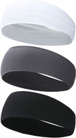 Alipzone Mens - Running Sweat for Sports - Athletic Head Band(Grey, White)