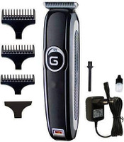 Geemy GM-6050 Professional Hair Trimmer, Hair Clipper, High Performance T-Blade Trimmer 60 min  Runtime 4 Length Settings(Black)