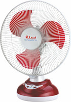 Rico RF-806 Rechargeable Battery & Electricity Operated 360 mm Ultra High Speed 3 Blade Table Fan(Maroon, Grey, Pack of 1)