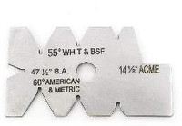 SAMENX Screw Thread Cutting Gauge 14-1/2",47-1/2", 55, 60 Degree - American & Metric Pin Gauge