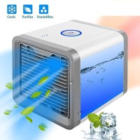 View Woomzy 4 L Room/Personal Air Cooler(White-Grey, Air Conditioner Fan, Personal Air Cooler with Icebox, USB Desk Fan with 3 Speeds)  Price Online