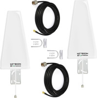 Netboon LPDA External MIMO Antenna Kit for WIFI 4G Routers with 20+20 Meter RG8 Cable Antenna Amplifier