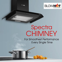 Blowhot Spectra Chimney Led Lights, Baffle Filter for Modular Kitchen Wall Mounted Chimney(Black 800 CMH)