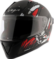 VEGA Bolt Bunny Motorbike Helmet(Dull Black Red)