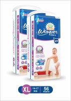 Wowper Fresh Baby Diapers Pants | Wetness Indicator | Upto 10 Hrs Absorption | 14-17 Kg - XL(56 Pieces)