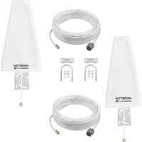 Netboon MIMO LPDA WIFI External Antenna Kit for 4G Routers with 15+15 Meter Cable White Antenna Amplifier