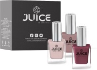 Juice Nail Paint Combo 27 Sun Kissed, Dusty Coral, Camel(Pack of 3)