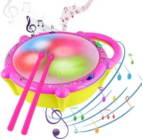 Aseenaa Flash Drum With 3D Lights & Music With Good Quality Plastic And Battery Operated(Multicolor)