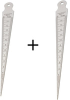 SAMENX Bore gauge/Taper Gage 1-15mm 1/32-5/8 Inch Stainless Steel (PACK OF 2) Bore Gauge