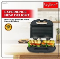 SKYLINE Grill/Toasted Sandwich Maker | Smart maker |VTL 2096 | Anzo Trading Company® Grill, Toast(Black)