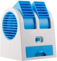 CANDYVILLA Mini Portable Dual Bladeless Small Air Conditioner Water Air Cooler USB Fan Cooler(Multicolor)