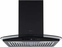 Elica iSMART 5 STAR Performance 60 cm Chimney with Inverter Technology GLACE TRIM 60 Wall Mounted Chimney(Black 1425 CMH)