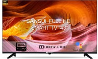 Sansui 109 cm (43 inch) Full HD LED Smart Android TV with Voice Search Smart Remote (Midnight Black) (2021 Model)(JSW43ASFHD)