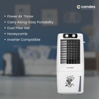 Candes 12 L Room/Personal Air Cooler(White, Black, Elegant High Speed-Honey Comb Cooling Pad & Ice Chamber, Blower)   Air Cooler  (Candes)