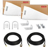 Netboon Dual LPDA WIFI External Antenna Kit for 4G Routers with 8+8 Meter RG8 Cable Antenna Amplifier