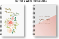 Papco Planner A5 Planner Ruled 144 Pages(Pink, Multicolor, Pack of 2)