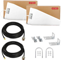 Netboon Mimo External 14dBi LPDA Antenna Kit for 4G Routers with HLF 400 Cable 8+8 Meter Antenna Amplifier