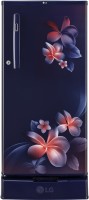 View LG 190 L Direct Cool Single Door 2 Star Refrigerator with Base Drawer(Blue Plumeria, GL-D199OBPC)  Price Online