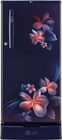 View LG 190 L Direct Cool Single Door 2 Star Refrigerator with Base Drawer(Blue Plumeria, GL-D199OBPC) Price Online(LG)