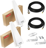 Netboon 14Dbi LPDA Outdoor Mimo Antenna Kit for 4g Router with 20+20 Meter HLF400 Cable Antenna Amplifier