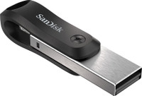 SanDisk iXpand Go SDIX60N-128G-GN6NN 128 GB OTG Drive(Black, Silver, Type A to Lightning)