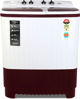 MarQ by Flipkart 8 kg 5 Star Rating Semi Automatic Top Load White, Maroon(MQSA805NNNDW)