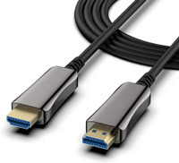 microware HDMI Cable 15 m Video cable HDMI 2.0 HDMI Ultra HD 4K active fiber optical cable(Compatible with HDMI 2.0b AOC, HDCP1.4, HDCP2.2, UHD,, Dolby True HD, DTS-HD, ARC,, Black)