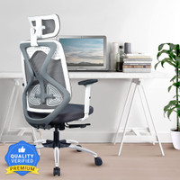 GREEN SOUL Zodiac Pro High Back Ergonomic Chair|Home, Office, WFH|Seat Slider|Premium Mesh Mesh Office Adjustable Arm Chair(White, Grey, DIY(Do-It-Yourself))