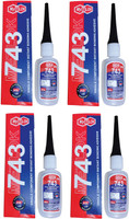 Metlok Super Bond 743 Fast Strongest Bonding Adhesive | Pack of 4 x 20 g Adhesive(80 g)