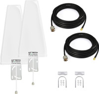 Netboon 14dBi Dual External LPDA Antenna Kit for 4G Routers with HLF400 Cable 15+15Meter Antenna Amplifier