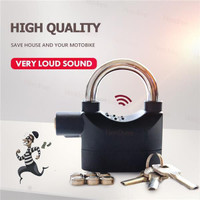 WunderVoX 110dB Door Alarm Padlock Anti-Theft Waterproof Motorcycle Lock-X122 Padlock(Black-40)