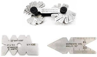 SAMENX Screw Pitch Gauge, Screw Cutting Gauge & Fishtail Center Gauge 55° Inch/Metric Ring Gauge
