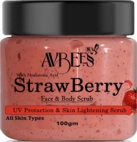 AVbees Strawberry Scrub For Smooth & Brighter Skin Scrub For Deep Cleansing  Scrub(100 g)