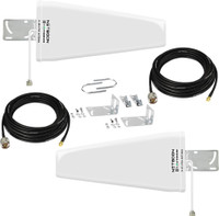 Netboon Outdoor Antenna for 4g Router with 30+30 Meter HLF400 Cable Dual 14Dbi LPDA Antenna Amplifier