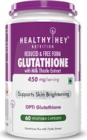 HealthyHey Nutrition Reduced Glutathione with Milk Thistle - Support Skin Lightening -60 Veg Capsules(450 mg)