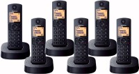 Panasonic Wireless Easy Intercom 6 Line With Answering Machine ( Black) Cordless Landline Phone(Black)