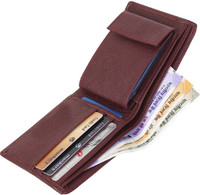 wallety collection Men Casual Brown Artificial Leather Money Clip(10 Card Slots)