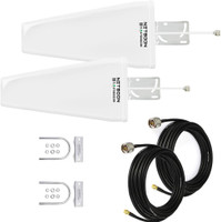 Netboon MIMO LPDA WIFI External Antenna Kit for 4G Routers with 15+15 Meter RG8 Cable Antenna Amplifier