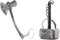 Mistazzo Silver Thor Axe-Hammer & Mjolnir- Hammer Stormbreaker Key Case (Set Of 2) Key Chain deal from flipkart Mistazzo Silver Thor Axe-Hammer & Mjolnir- Hammer Stormbreaker Key Case (Set Of 2) Key Chain deal from flipkart