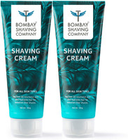 BOMBAY SHAVING COMPANY Shaving Cream with Tea Tree oil , Aloe Vera and Menthol Extracts- 2 x 100 g (Value Pack of 2)(200 g)