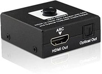 Etzin HDMI to HDMI ARC Adapter with Optical Output ARC HDMI Optical audio converter USB Adapter(Black)