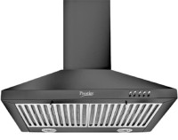 Prestige Dura 600 3 Speed Control Powder Coated Kitchen Hood With Baffle Filters Wall Mounted Chimney(Black 1000 CMH)