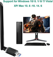 Etzin EDUP USB 3.0 Wi-Fi Adapter AC1300Mbps WiFi Dongle 802.11 USB Adapter(Black)