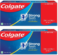 Colgate Strong Teeth Cavity Protection with Calcium Boost (500gm x 2), India's No.1 Toothpaste(1000 g, Pack of 2)