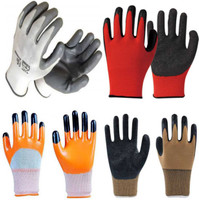 STYLERA 4 Pair Combo of Anti Cut Resistant Hand Nylon Rubber  Safety Gloves(Pack of 8)