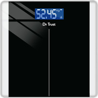 Dr. Trust (USA) Model 513 Balance Personal Digital Electronic Body Weight Machine For Human Body 180Kg Capacity Weighing Scale(Black)